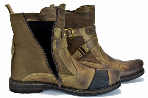 Brązowe Buty Motocyklowe