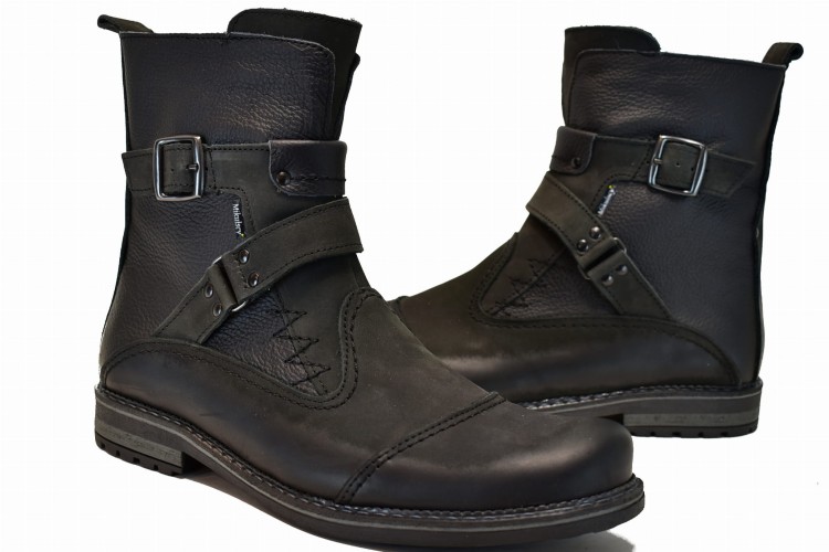 Czarne Militarne Buty