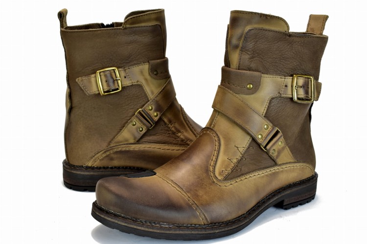 Brązowe Buty Motocyklowe
