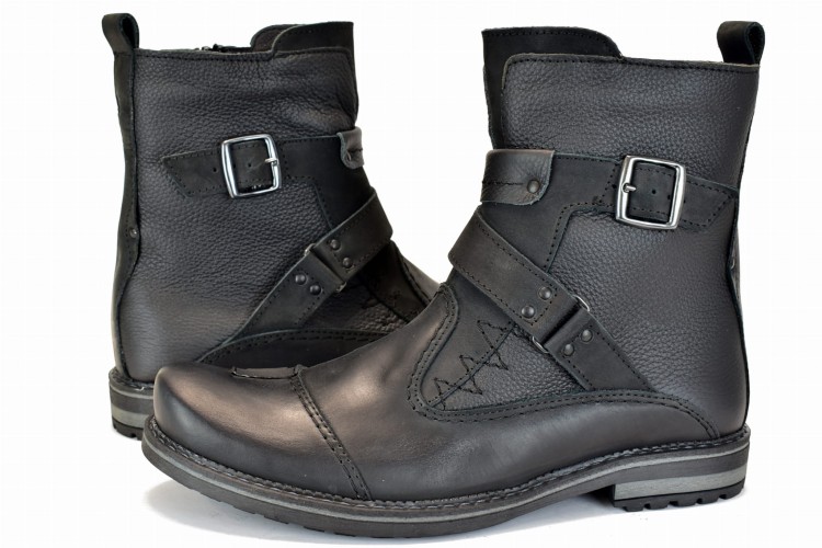 Czarne Buty na Chopper
