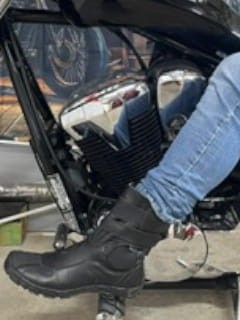 Czarne Skórzane Buty Motocyklowe