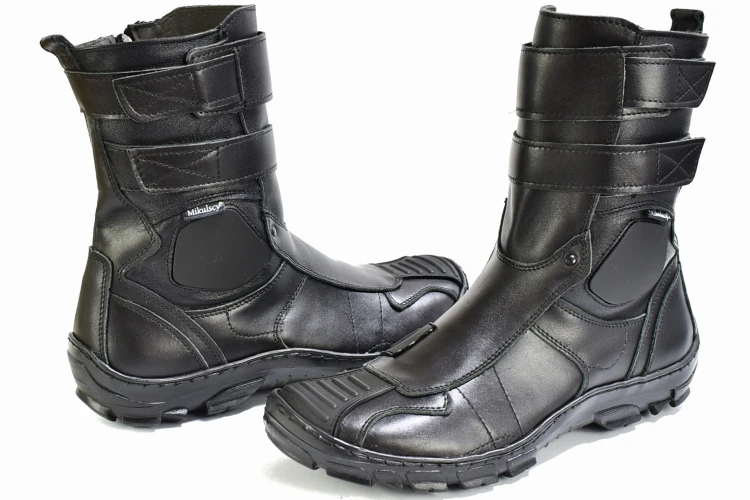 Czarne Buty na Sportowy Motocykl